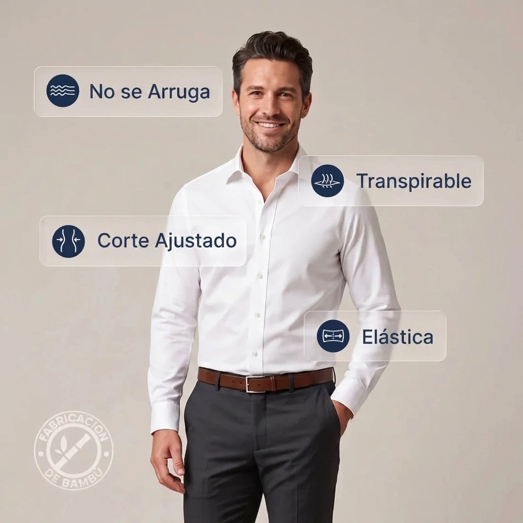 Camisa ajustada sin arrugas