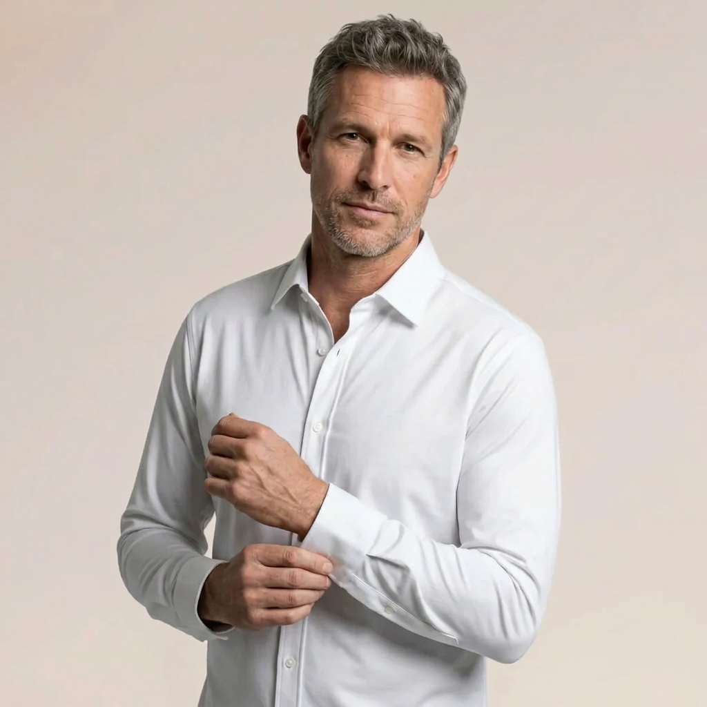 Camisa ajustada sin arrugas
