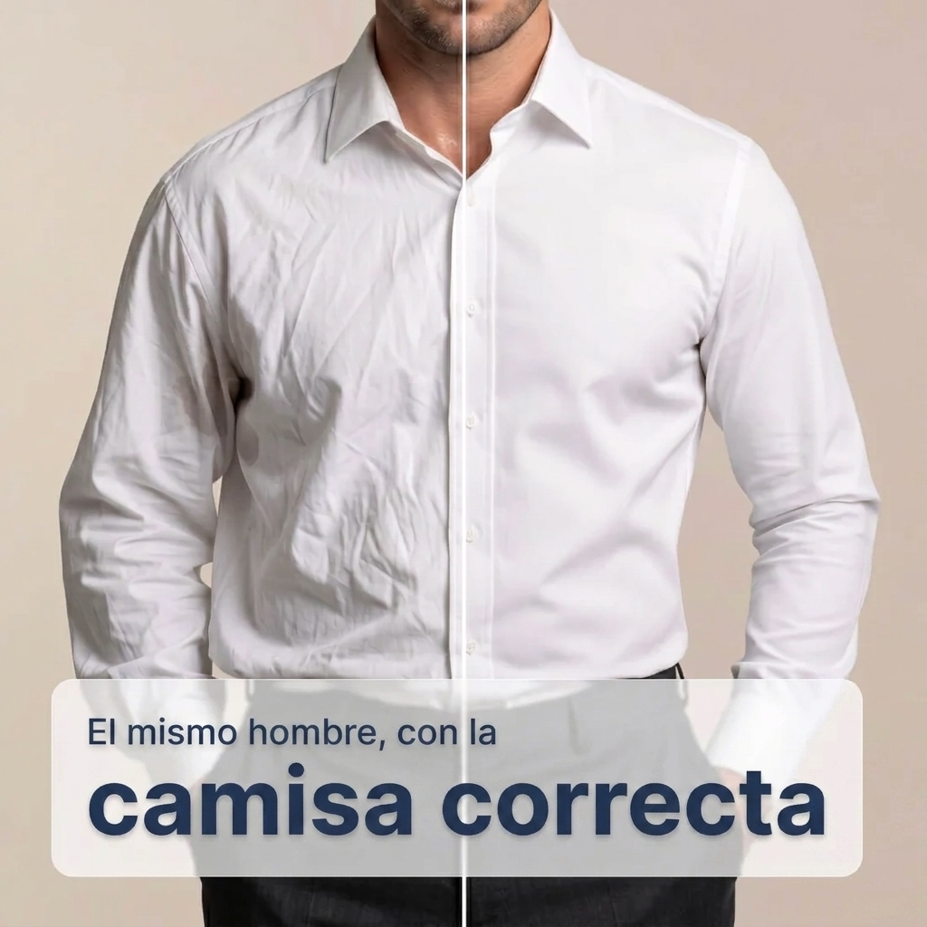Camisa ajustada sin arrugas