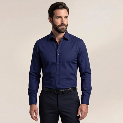 Camisa ajustada sin arrugas
