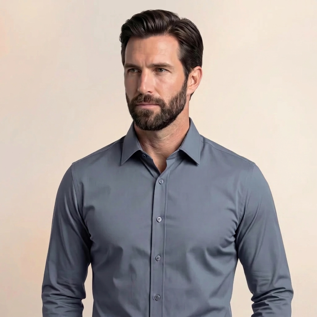 Camisa ajustada sin arrugas