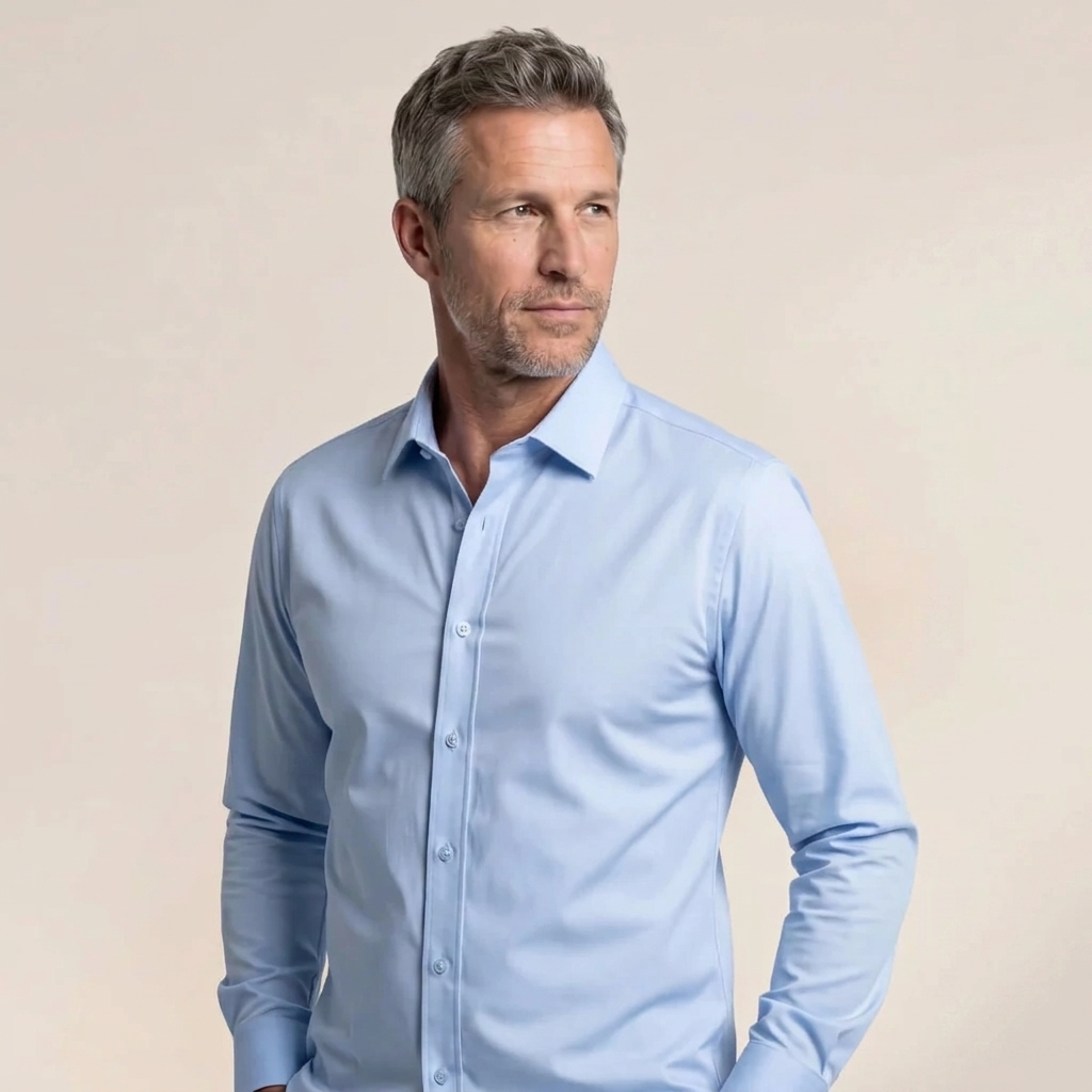 Camisa ajustada sin arrugas