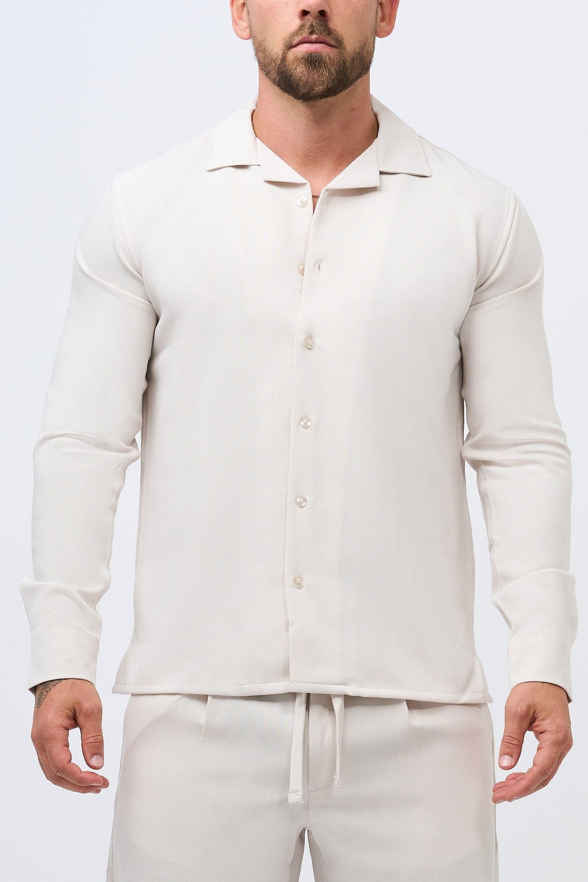 TWIN SET SHIRT - ECRU