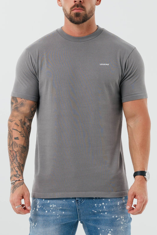 PREMIUM BASICS T-SHIRT - GUNMETAL GREY