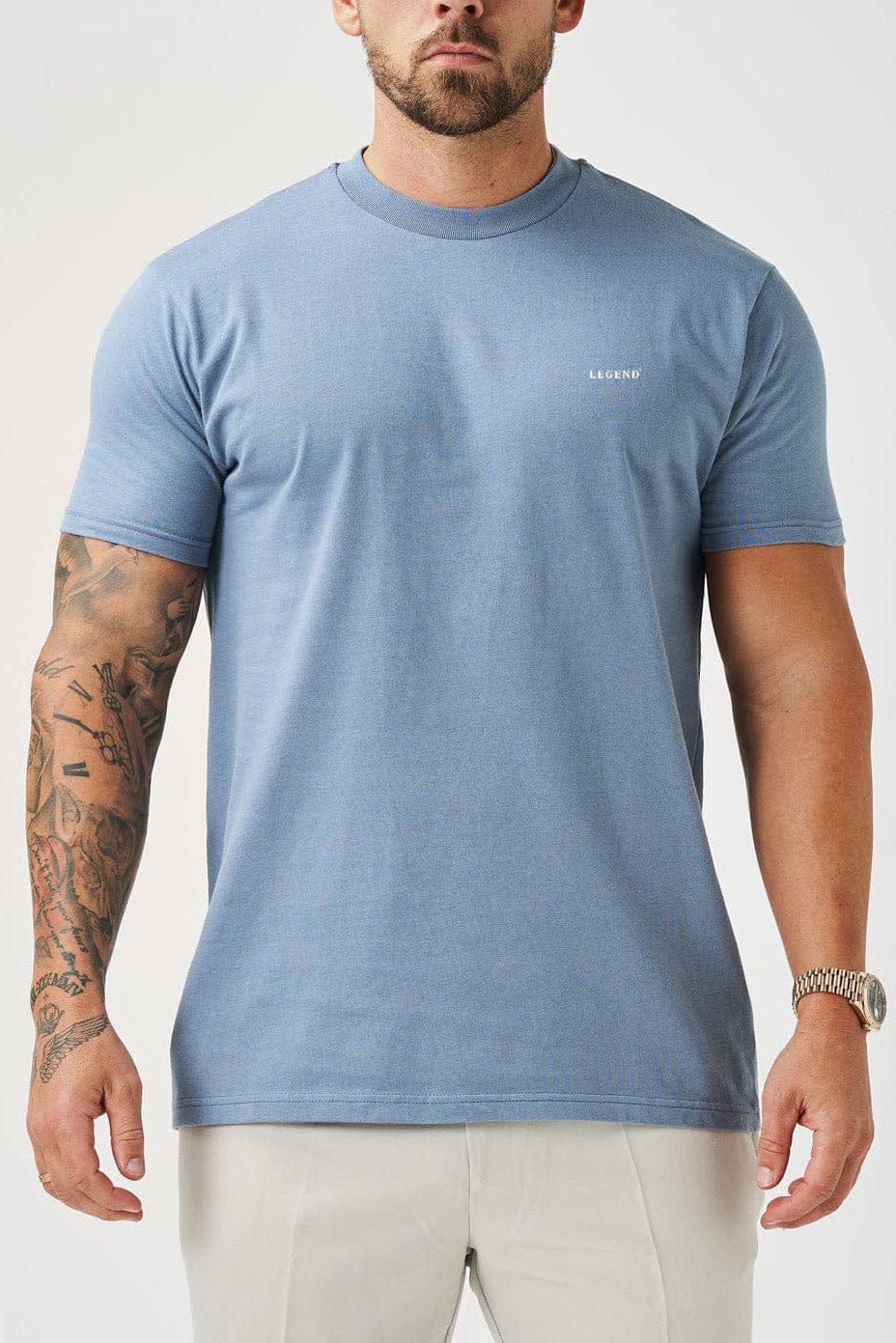 LEGEND PREMIUM BASICS T-SHIRT - STEEL BLUE