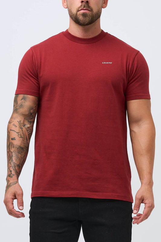 LEGEND PREMIUM BASICS T-SHIRT - BURGUNDY