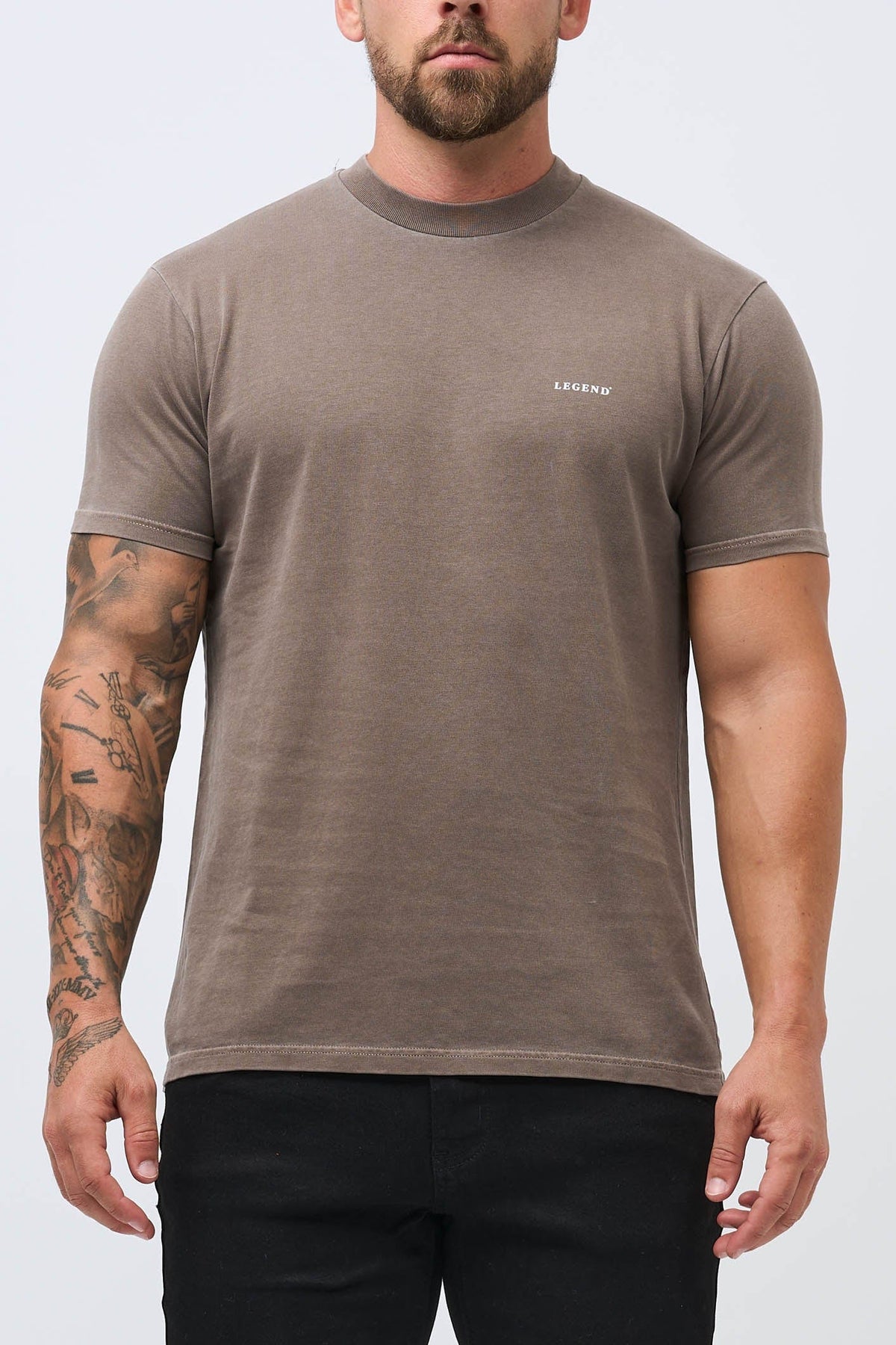 LEGEND PREMIUM BASICS T-SHIRT - WASHED BROWN