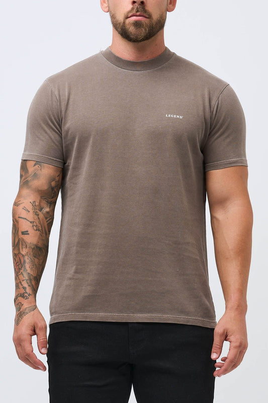 LEGEND PREMIUM BASICS T-SHIRT - WASHED BROWN